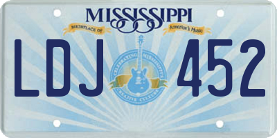 MS license plate LDJ452