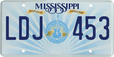MS license plate LDJ453