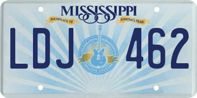 MS license plate LDJ462