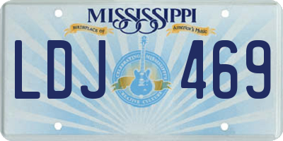 MS license plate LDJ469