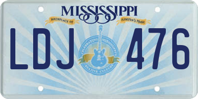 MS license plate LDJ476