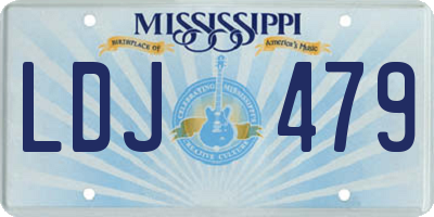 MS license plate LDJ479