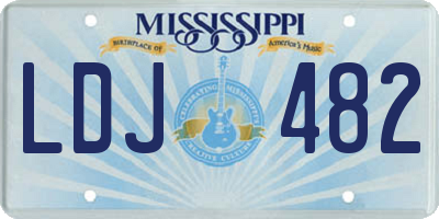 MS license plate LDJ482