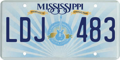MS license plate LDJ483
