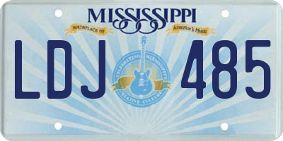 MS license plate LDJ485