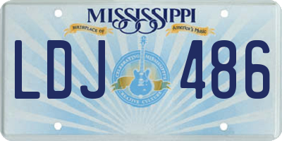 MS license plate LDJ486