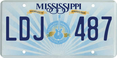 MS license plate LDJ487
