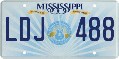 MS license plate LDJ488