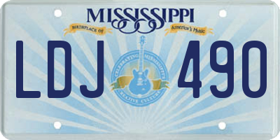 MS license plate LDJ490