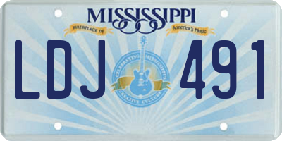 MS license plate LDJ491