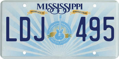MS license plate LDJ495