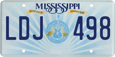 MS license plate LDJ498