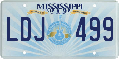 MS license plate LDJ499