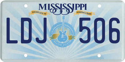 MS license plate LDJ506