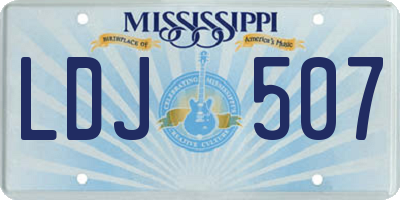 MS license plate LDJ507