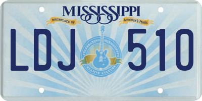 MS license plate LDJ510