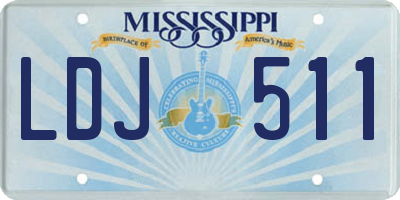 MS license plate LDJ511