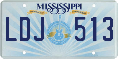MS license plate LDJ513
