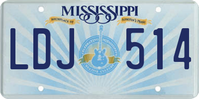 MS license plate LDJ514