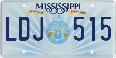 MS license plate LDJ515