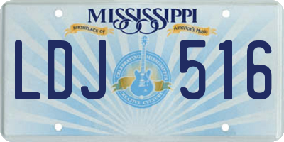 MS license plate LDJ516