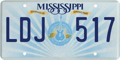 MS license plate LDJ517