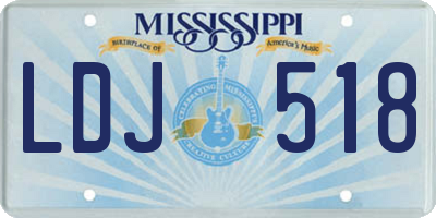 MS license plate LDJ518