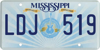 MS license plate LDJ519
