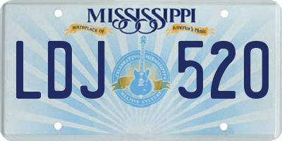 MS license plate LDJ520