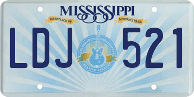 MS license plate LDJ521