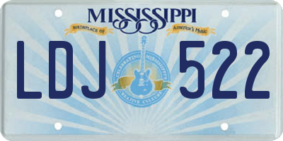MS license plate LDJ522