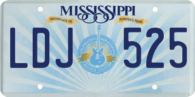 MS license plate LDJ525