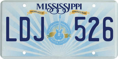 MS license plate LDJ526