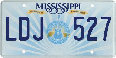 MS license plate LDJ527
