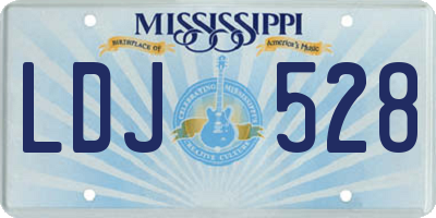 MS license plate LDJ528