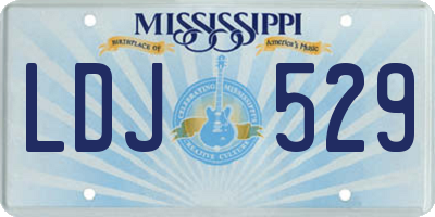 MS license plate LDJ529