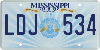 MS license plate LDJ534
