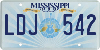 MS license plate LDJ542