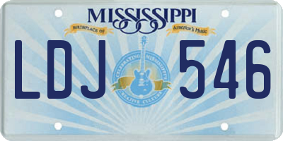 MS license plate LDJ546