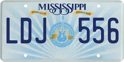 MS license plate LDJ556