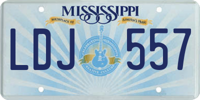 MS license plate LDJ557