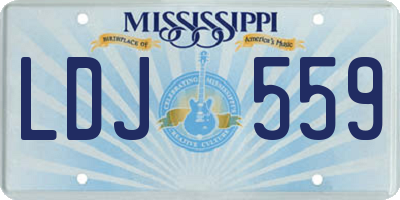 MS license plate LDJ559