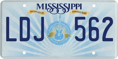 MS license plate LDJ562