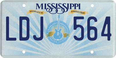 MS license plate LDJ564