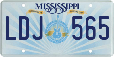 MS license plate LDJ565