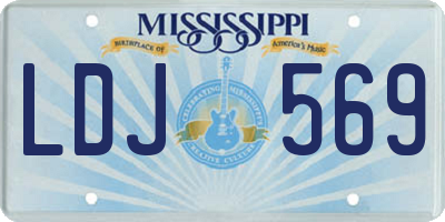 MS license plate LDJ569