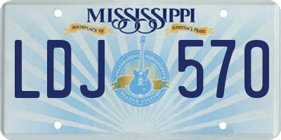 MS license plate LDJ570