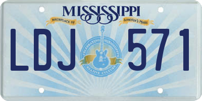 MS license plate LDJ571