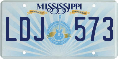 MS license plate LDJ573