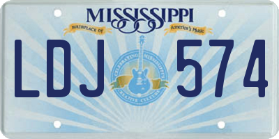 MS license plate LDJ574